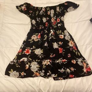 Xhilaration Black Floral Dress